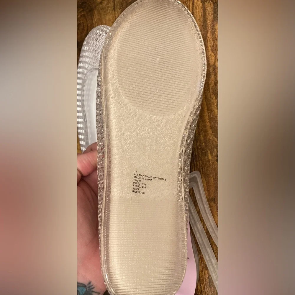 Women's Isabella Jelly Flats - Wild Fable Clear Size 11 new - Picture 5 of 6